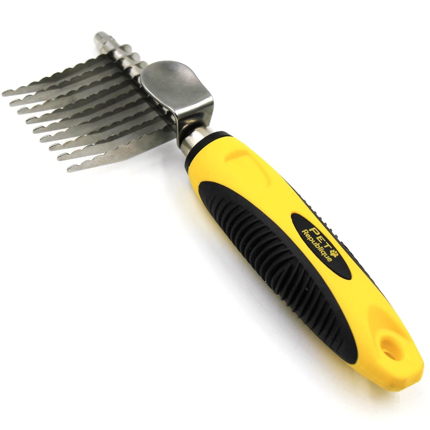 Pet Republique Dematting Tool for Dogs – Matt Splitters for Dogs, Cats, Rabbits, Long Haired Breed Pets – Effective Mat Remover, De-Matting Comb, or Dematter - Rake Super-Sharp Teeth Design