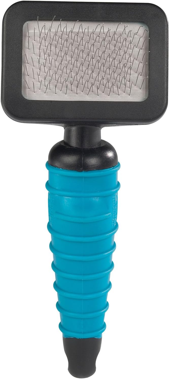 Master Grooming Tools Ergonomic Slicker Brushes — Molded Brushes for Grooming Dogs - Medium, 4" x 2½", Black