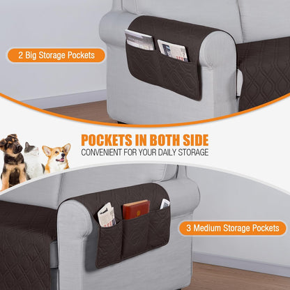 VANSOFY Couch Cover, Waterproof Sofa Covers Washable Slipcover Furniture Protector Couch Seat Covers Non-Slip Couch Cover for Dogs, Pets(Sofa, Dark Gray)