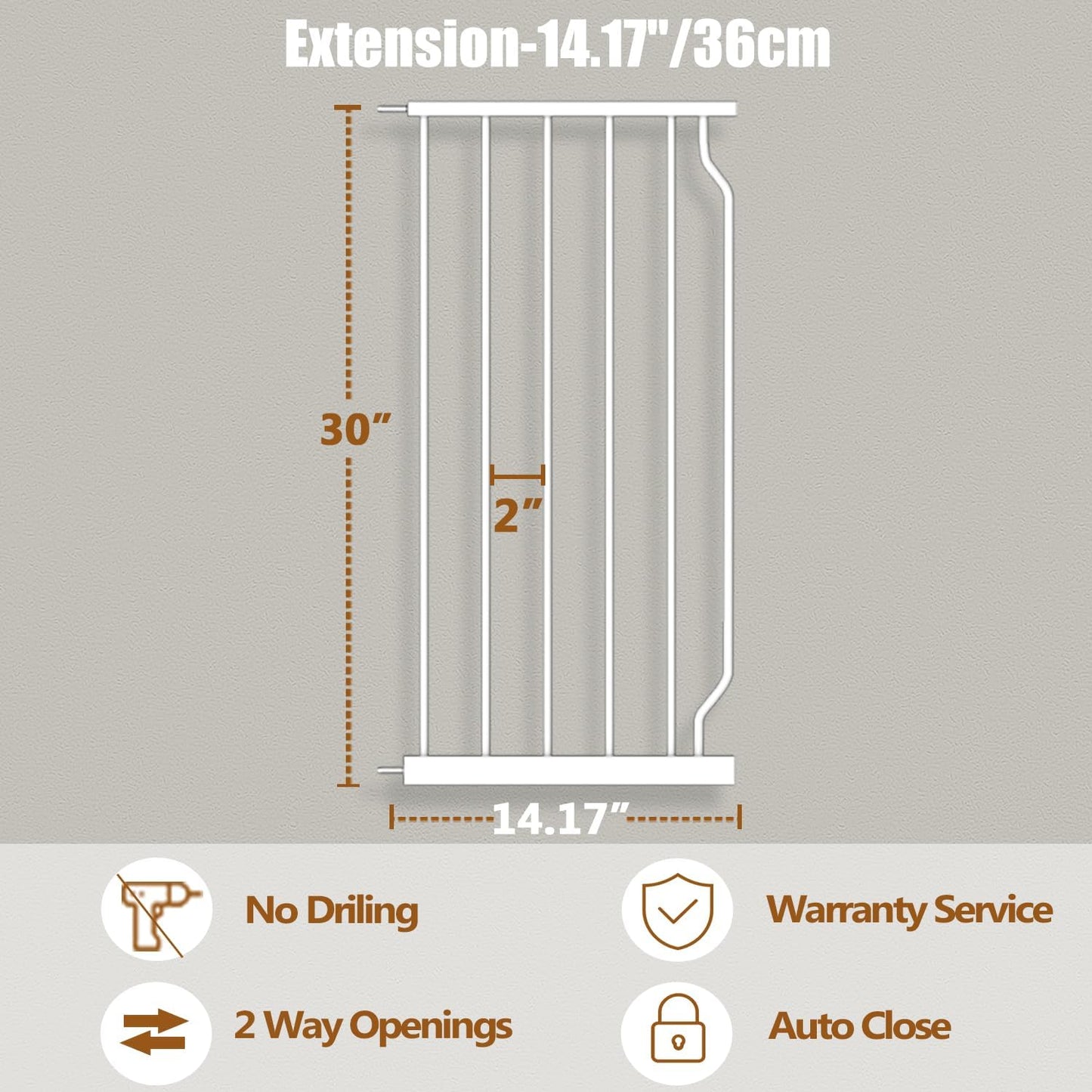 Fairy Baby Extra Wide Baby Gate for Dogs Pressure Monuted Safety Gate for Living Room, Fits 62 Inch to 67 Inch with No Drill Auto Close Dog Gate for Doorways, White