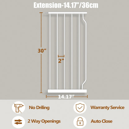 Fairy Baby Extra Wide Baby Gate for Dogs Pressure Monuted Safety Gate for Living Room, Fits 62 Inch to 67 Inch with No Drill Auto Close Dog Gate for Doorways, White