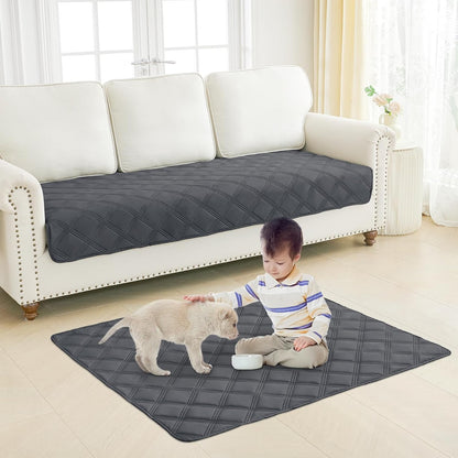 Smiry Waterproof Dog Bed Cover Blanket 30x70, Soft Reversible Pet Blanket, Washable Leakproof Cats Dogs Couch Cover for Sofa, Couch, Furniture, Grey/Dark Grey
