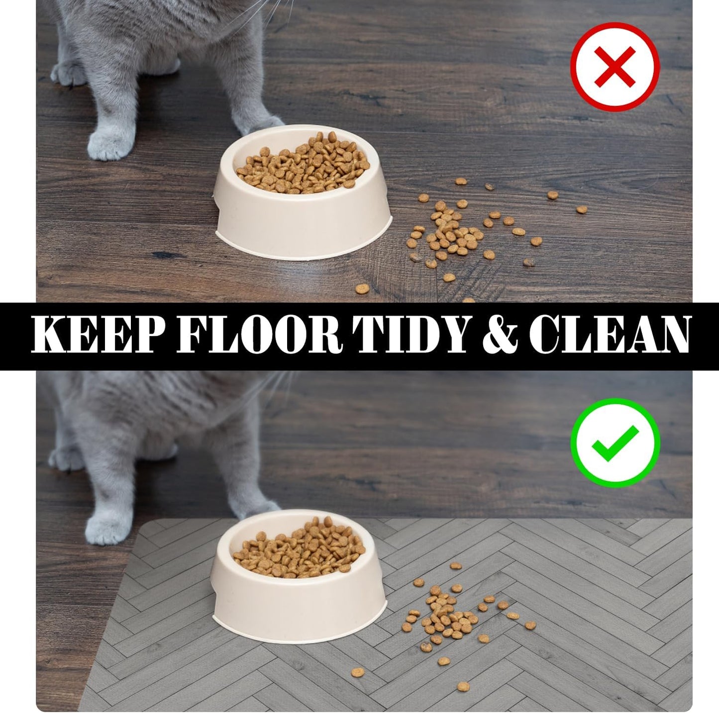 Dog Food Mats for Floors Absorbent, Pet Cat Food Mat - Quick Dry Dog Bowl Mats for Food and Water, Eco-Friendly Pet Supplies