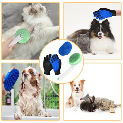 Cat Grooming Glove Brush,Pet Hair Remover Tool,Reusable Dog Hair Fur Remover for Carpet,Furniture,Couch,Clothes,Eco-Friendly and High efficiency
