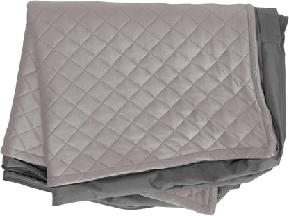 Furhaven Replacement Dog Bed Cover Ultra Plush Faux Fur & Suede Mattress, Machine Washable - Gray, Large
