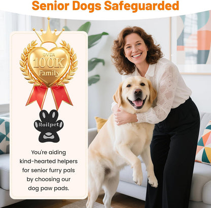 Dog Paw Protector Anti-Slip Pads, Toe Grips for Senior Dogs to Prevent Slipping on Hardwood Floors, Stronger Self-Adhesive Paw Pad Provide Traction for Elderly, Injured Pets (12 Sets - 48Pads, XL)