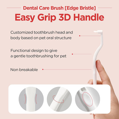 JAYU PET Dental Care Brush with Soft Bristles 1ea - Dog Toothbrush, Cat Toothbrush, Dental Care for Kitten and Small Dogs, Removing Old Plaque and Tartar, Easy Cleaning
