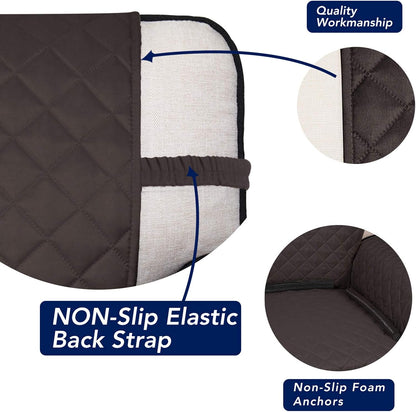 PureFit Reversible Quilted Sofa Cover, Water Resistant Slipcover Furniture Protector, Washable Couch Cover with Non Slip and Elastic Straps for Kids, Dogs, Pets (Sofa, Gray/Light Gray) - Colors B