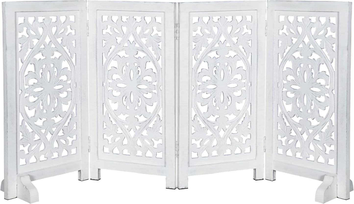 Freestanding Pet Gate for Dogs, Foldable Wooden Dog Gate for House, Indoor Dog Gate for Stair, Doorway, House Design Gates for Dogs Indoor, 72 Inch Wide, (18" x4 Panels 72 inch), Burnt Finish