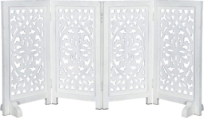 Freestanding Pet Gate for Dogs, Foldable Wooden Dog Gate for House, Indoor Dog Gate for Stair, Doorway, House Design Gates for Dogs Indoor, 72 Inch Wide, (18" x4 Panels 72 inch), Burnt Finish