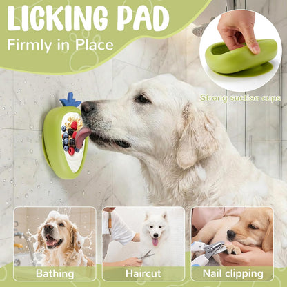 Freeze Dog Lick Bowl, Animire Non-Slip Slow Feeder Lick Mat for Dogs, Silicone Dog Enrichment Bowl for Distraction Anxiety Relief Boredom, BPA Free, Dishwasher Safe(Rose,S)