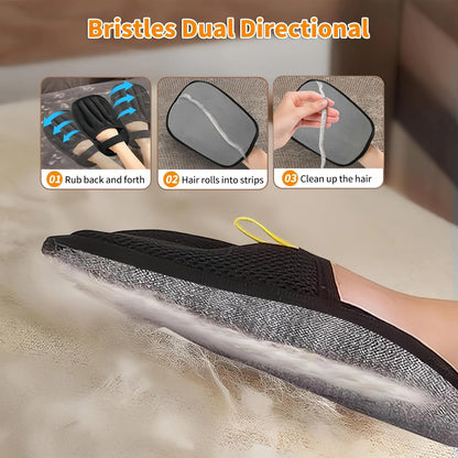 Pet Hair Remover Glove for Dogs & Cats – Reusable Electrostatic Lint Remover for Couch, Furniture, Carpet & Clothing, 5-Finger Design Pet Hair Removal Tool for Sofa, Car Seat & Bedding
