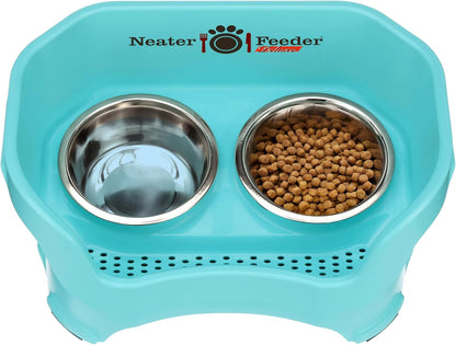 Neater Pet Brands Neater Feeder Deluxe Mess Proof Dog Bowls Elevated for Large Dogs Over 40 lbs, Made in USA, No Spill Raised Dog Food Bowl Stand Feeding Station, Food and Water Bowl Set, Black