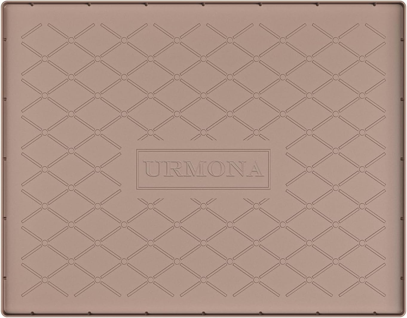 URMONA Under Sink Mat for Kitchen Waterproof, 34" x 22" Silicone Under Sink Mat for Shelf Liner Organizer, Cabinet Sink Protector Under Sink Liner for Bottom Kitchen, Bathroom(Light Grey)