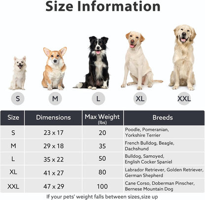 JOEJOY XL Dog Beds Large Sized Dog, Orthopedic Big Dogs Crate Bed with Washable Removable Cover, Extra Thick Egg-Crate Memory Foam Pet Beds up to 80 lbs, Grey, 41"x27"