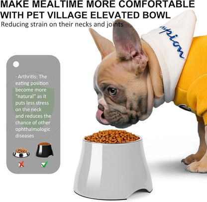 Dog Bowls,Cone Friendly Non Slip Single Dog Bowl with Stainless Steel Inner, Raised Bowls for Small Dogs Spaniel Dogs Long Ear, High Capacity, M/2 Cup Pink
