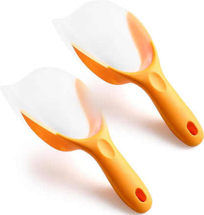 Spring Chef Dog Food Scoop, Contoured Translucent Flexi-Plastic Pet Food Scooper with Soft Grip Handle, Kitchen Magnetic Ice Scoop for Freezer, Ice Machine, Popcorn, Flour, Coffee Bean - Mint