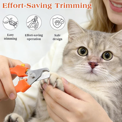 Professional Dog Nail Trimmers for Large & Small Dogs, Heavy-Duty Stainless Steel Pet Claw Clippers for Safe Grooming
