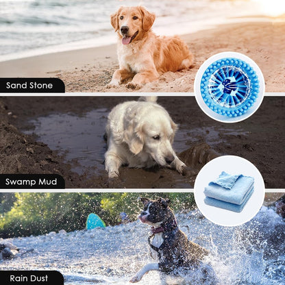 Dog Paw Cleaner, Portable Pet Paw Washer with Soft Silicone Brush, Foldable & Easy to Clean, Suitable for Medium & Large Dogs, Quick Cleaning for Outdoor Muddy Paws (Pink, Large)