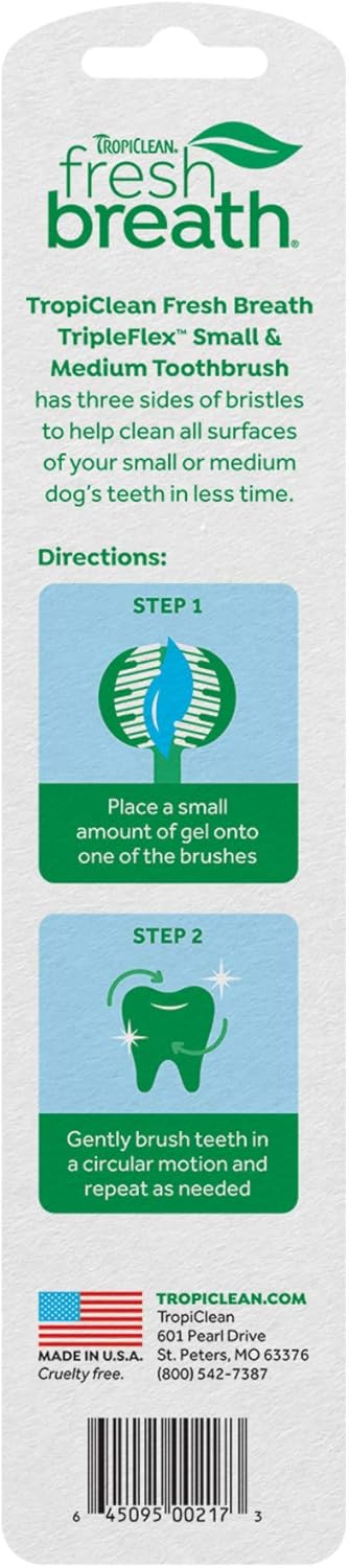 TropiClean Fresh Breath Finger Brushes for Pets, 2 pack -