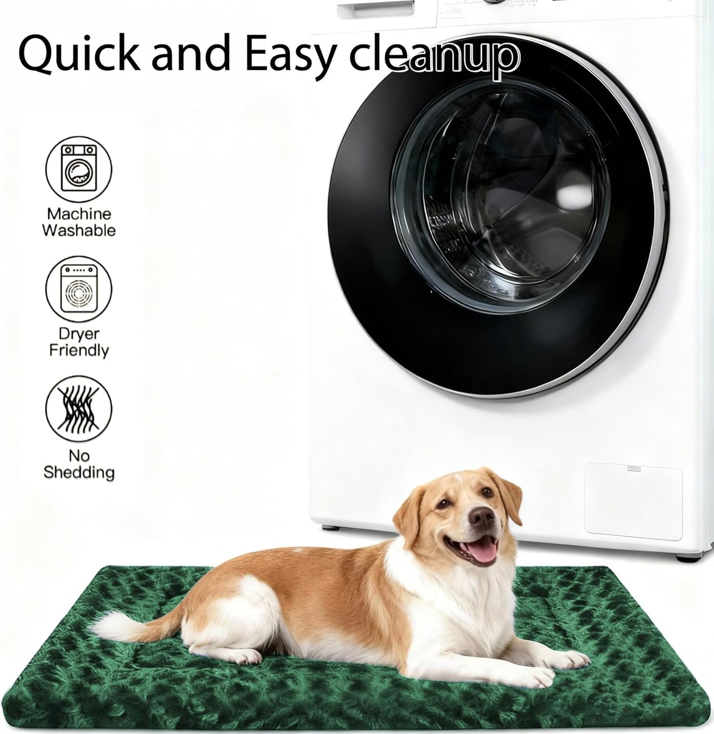 Dog Bed Mat, Reversible Crate Pad & Cute Dog Bed - Machine Washable Kennel Mat with Ultra Soft for Small Dogs (Cool/Warm), 24" x 18", Grey&Star