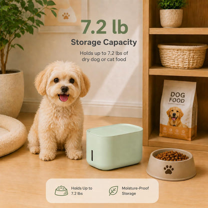 Zuutii Rice Storage Container,Food Container, Dry Food Storage, 7.2lbs Pet Food Dispenser, 11lbs Large Storage Bin with Lid,Silicone Ring & Moisture Proof, for Grain Cereal Soybean Corn, Dark Gray