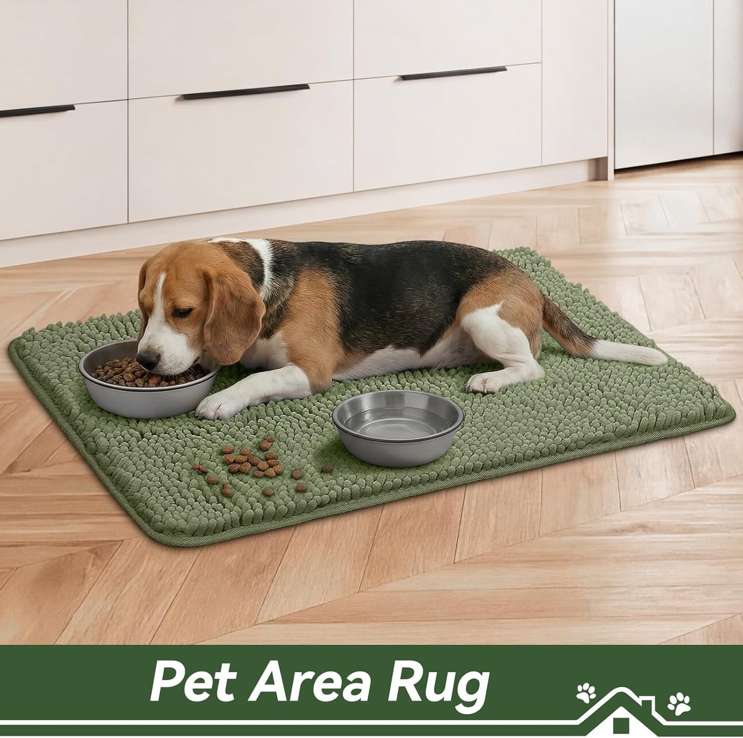 Bcoimo Super Absorbent Dog Door Mat, 30"*20" Anti Slip Mat for Muddy Paws, Pet Rugs for Dirty Paws Washable that Absorbs Moisture and Dirt, for Dog Cage and Pet Resting Carpet