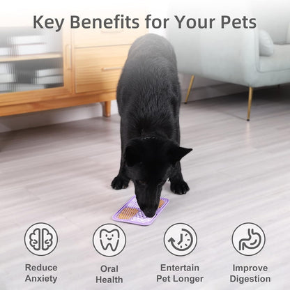 MateeyLife 2PCS Large Lick Mat for Dogs with Suction Cups, Slow Feeder Bowls, Cat Lick Mat for Anxiety Relief, Dog Toys to Keep Them Busy, Enrichment Toys for Bathing, Cat Licking Pad for Boredom