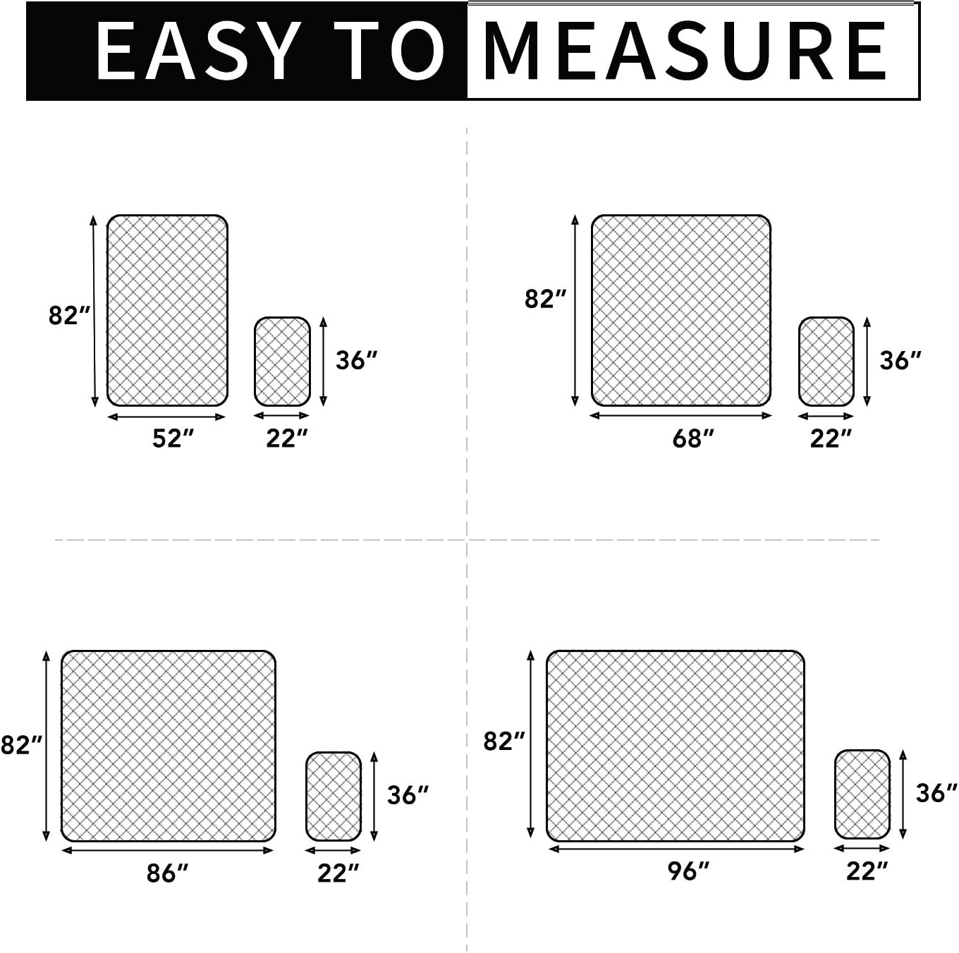 Easy-Going 100% Waterproof Dog Bed Cover, Non-Slip Pet Blanket for Furniture, Washable Couch Cover, Repleasement Sofa Cover (68x82 in,Gray)