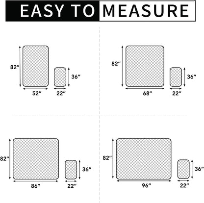 Easy-Going 100% Waterproof Dog Bed Cover, Non-Slip Pet Blanket for Furniture, Washable Couch Cover, Repleasement Sofa Cover (68x82 in,Gray)