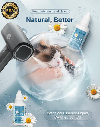4-in-1 Cat Brush for Shedding, Undercoat Dog Grooming Rake for Deshedding Dematting, Hair Removal Comb Brush for Long & Short Haired Indoor Pets