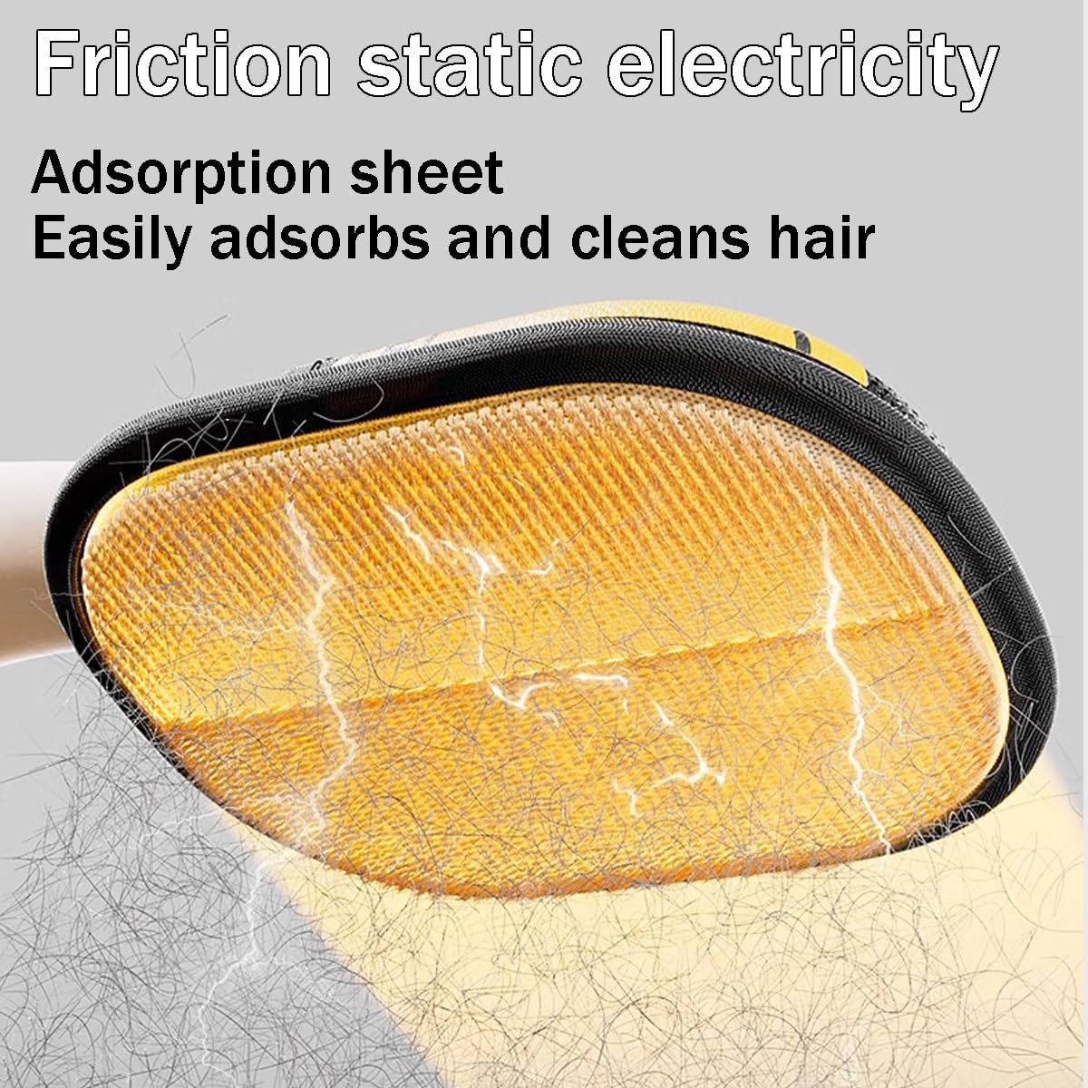 Electrostatic Pet Hair Removal Glove, Static Removal Gloves for Pet Hair, Reusable Double Sided Electrostatic Pet Hair Remover for Couch, Furniture, Carpet, Car Seat (3PCS)