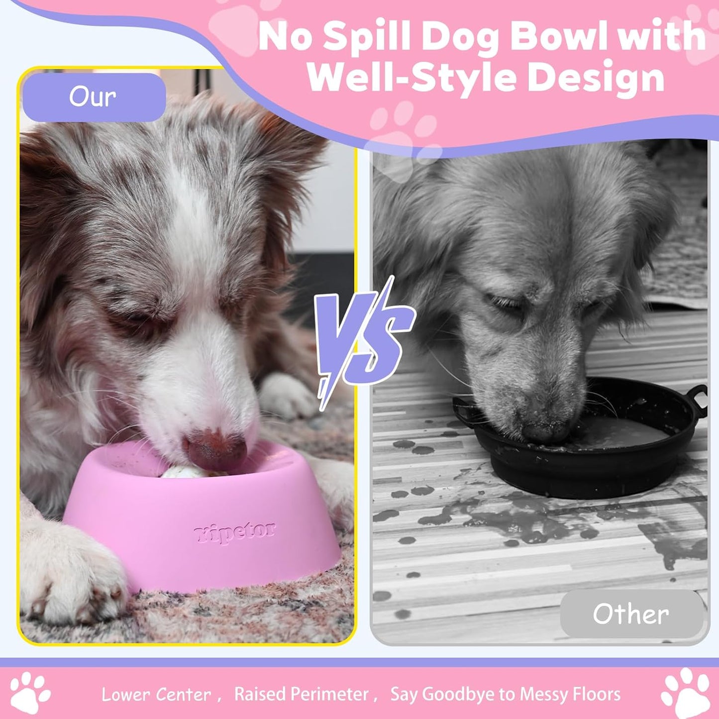 Yipetor Slow Feeder Dog Bowls for Liquid Treat, 【Enrichment Ball-Roll】 Bone Broth Dog Lick Bowl, 3/4 Cup Yogurt Pup Lick Toy for Large Medium Small Breeds Dietary Supplement/Post-op Nutrition