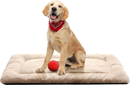 Dog Beds Crate Pad for Medium/Large Dogs Fit Metal,Ultra Soft, Washable & Anti-Slip Kennel Pad for Dogs Cozy Sleeping Mat,Gray 36inch