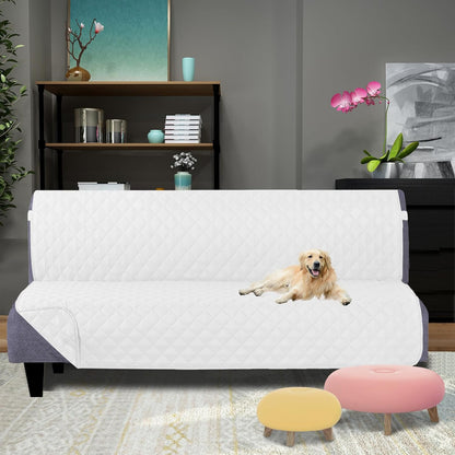 U-NICE HOME Reversible Sofa Cover Washable Couch Cover for Dogs Friendly with Elastic Straps Water Repellent Furniture Protector for 3 Cushion Couch (Sofa, Coffee/Beige) - Colors B