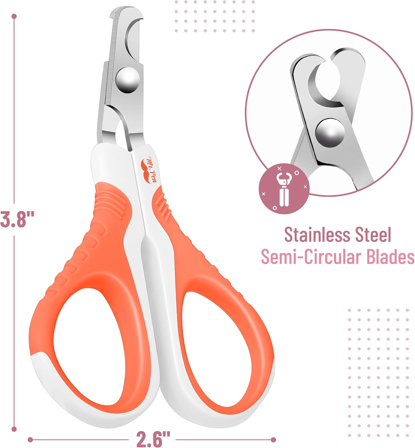 Mr. Pen- Cat Nail Clipper, Stainless Steel, Professional Sharp Cat Claw Trimmer for Small and Medium Cats, Pet Nail Clipper with Sturdy Non Slip Handle