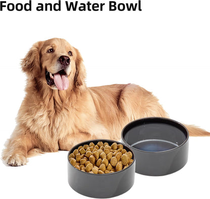 Havniva 8.3inch Ceramic Raised Dog Bowl with Stand, Elevated Dog Bowls for Large Breed Dog Food and Water Bowl Non-Slip Dog Dish Large Capacity Feeding Pet Water Bowl
