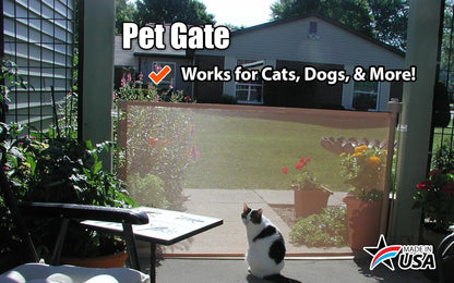Retract-A-Gate 52 inch White: The Original and only Made in USA Retractable Baby, Dog, & Cat Gate