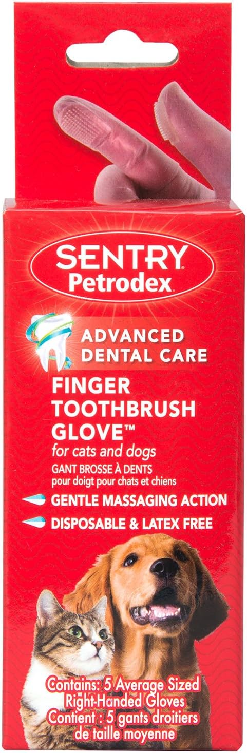 Petrodex Finger Toothbrush for Cats and Dogs, 5 count