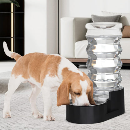 RIZZARI 8L Elevated Pet Water Dispenser – Stainless Steel Gravity Waterer with Auto-Refill Design for Medium and Large Dogs & Senior Pets -Comfortable Drinking Height for Living Rooms,Multi-Pet Homes