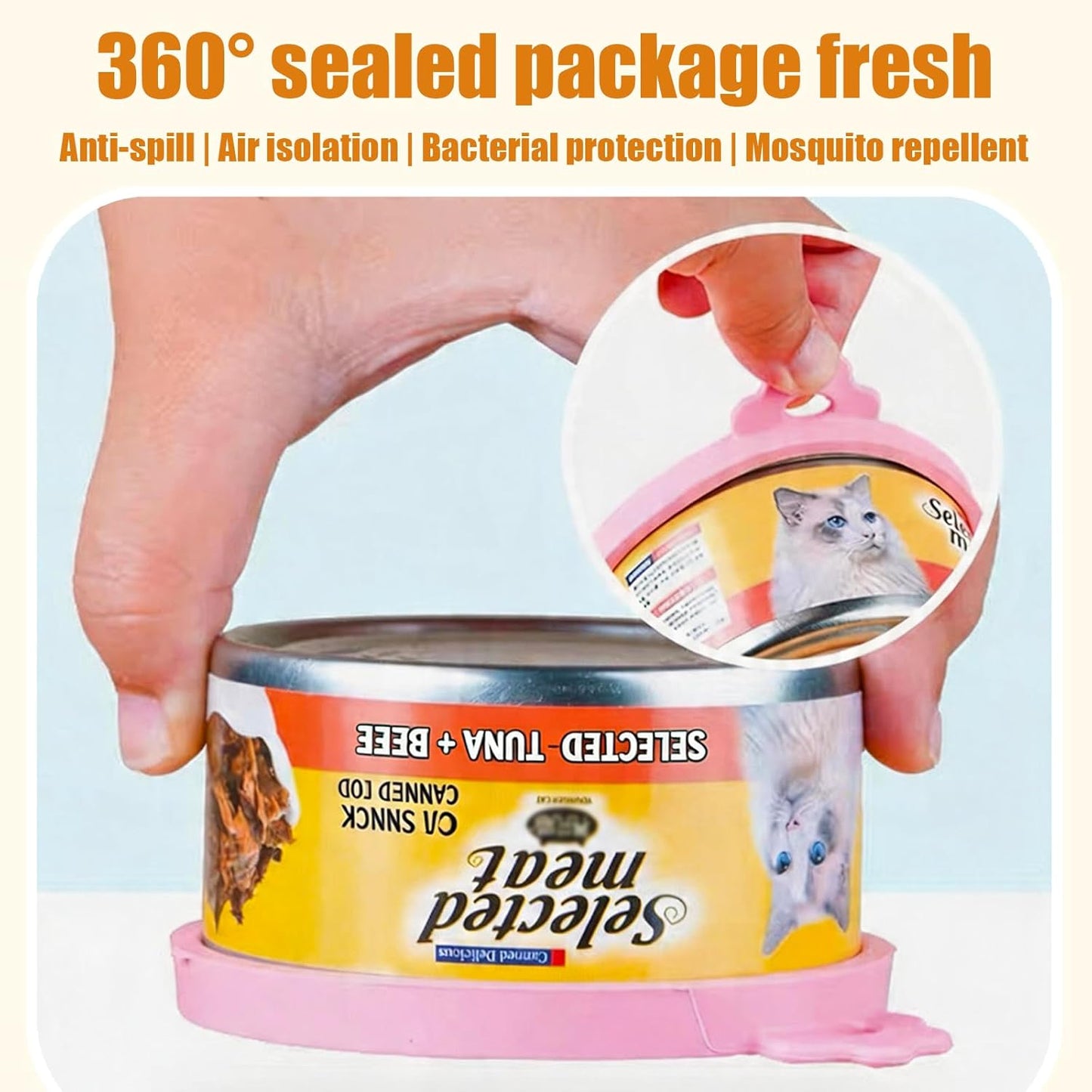 9 Pack Silicone Pet Food Can Lids, Silicone Dog&Cat Food Can Lid Covers, Reusable Universal Can Lids Airtight