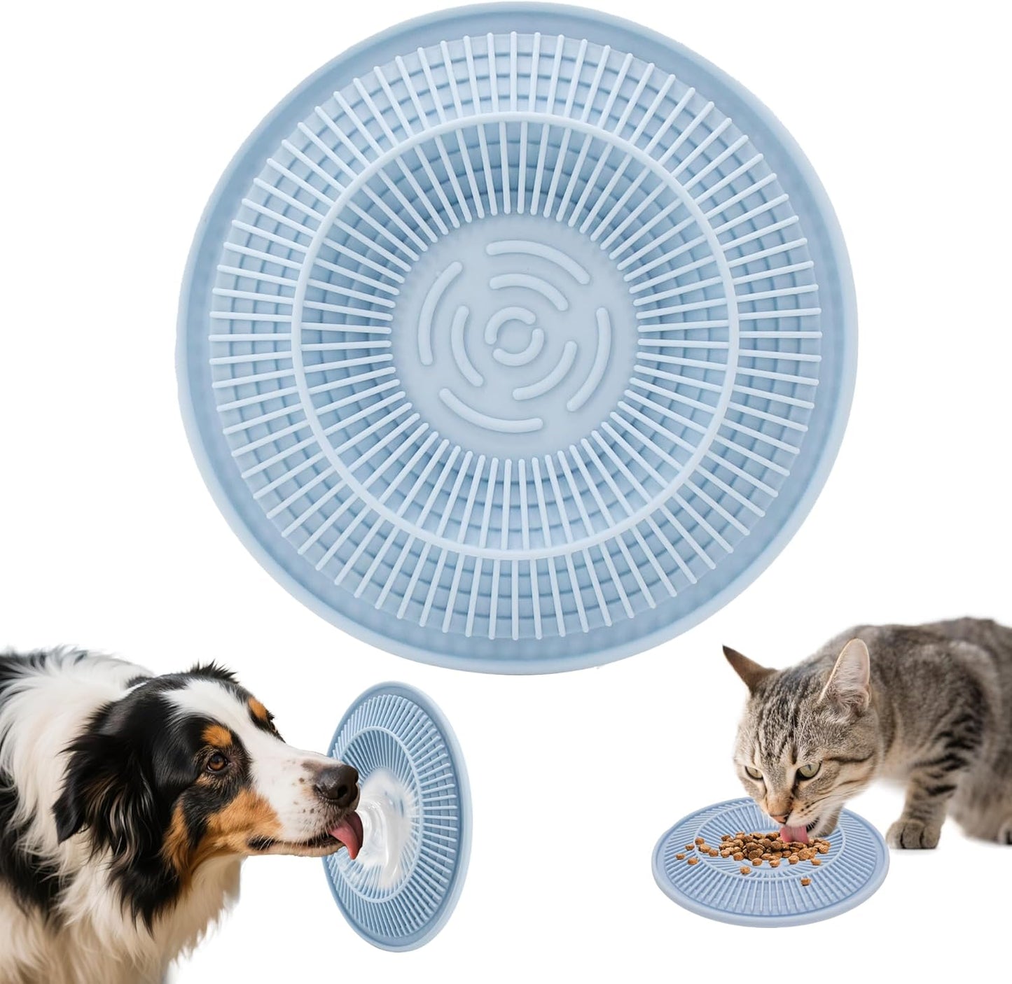 Lick Mat for Dogs and Cats, Slow Feeder Mats with Suction Cups - Bathing, Grooming and Training, Anxiety Relief Feeding Pad,Dishwasher-Safe Yellow