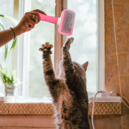 Pet Cleaning Deshedding Brush,Pet Hair Removal Brush for Shedding Massaging Grooming for Small Dogs,Cats,Rabbits(blue)