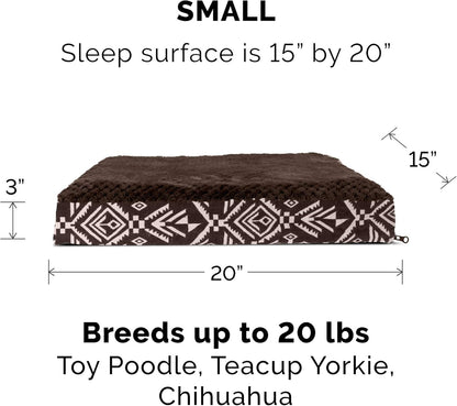 Furhaven Replacement Dog Bed Cover Ultra Plush Faux Fur & Suede Mattress, Machine Washable - Gray, Large