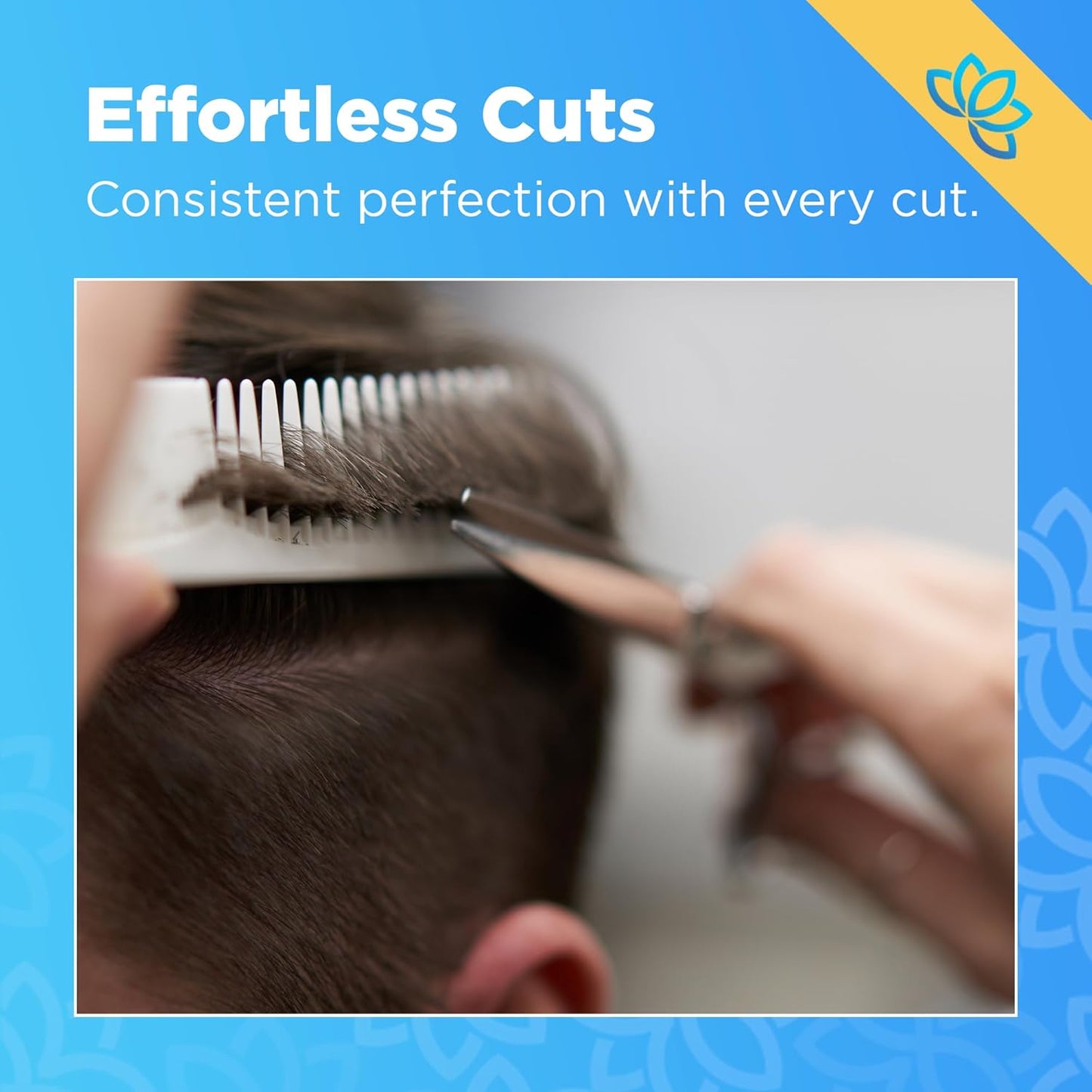 Equinox Dog Grooming Scissors & Deshedder - 7 in 1 Pet Grooming Scissors Set with undercoat brush - Curved Dog Scissors with safety tips - Includes Thinning & Rounded Shears - For dogs & cats