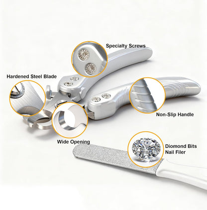 Dog Nail Clippers for Large Dogs, Heavy Duty Dog Nail Cutter, Extra Sharp Scissor for Meddium, Large and Extra Large Pets, with Dog Nail File