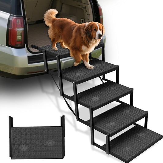 Dog Stairs for Car, Dog Steps for Car with Upgraded Load-Bearing Capacity, Dogs Stairs for Large Dogs, Pet Steps, 6 Steps