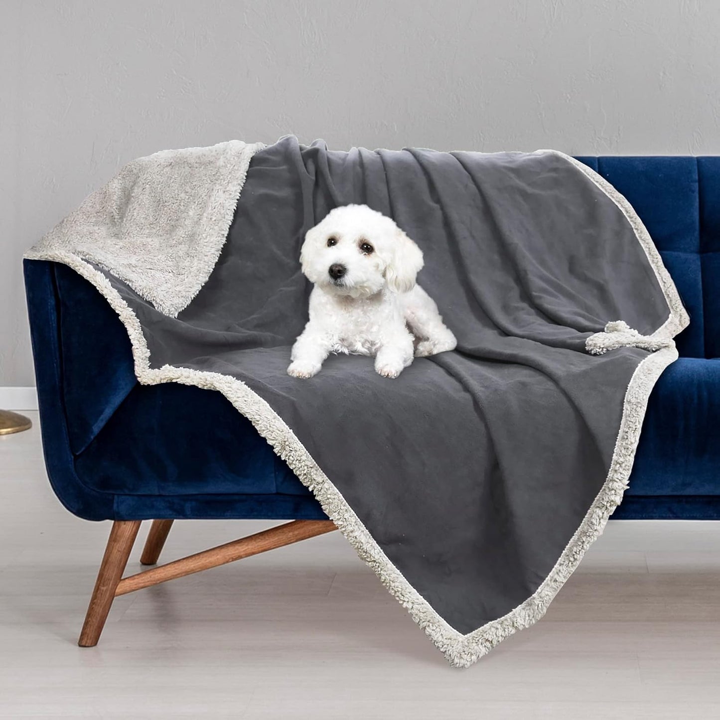 Kritter Planet Waterproof Dog Blanket, Reversible Water Proof Pet Blanket for Couch, Bed & Sofa, Washable Couch Covers for Large Dogs - Protects Furniture from Fur, Dirt, and Accidents