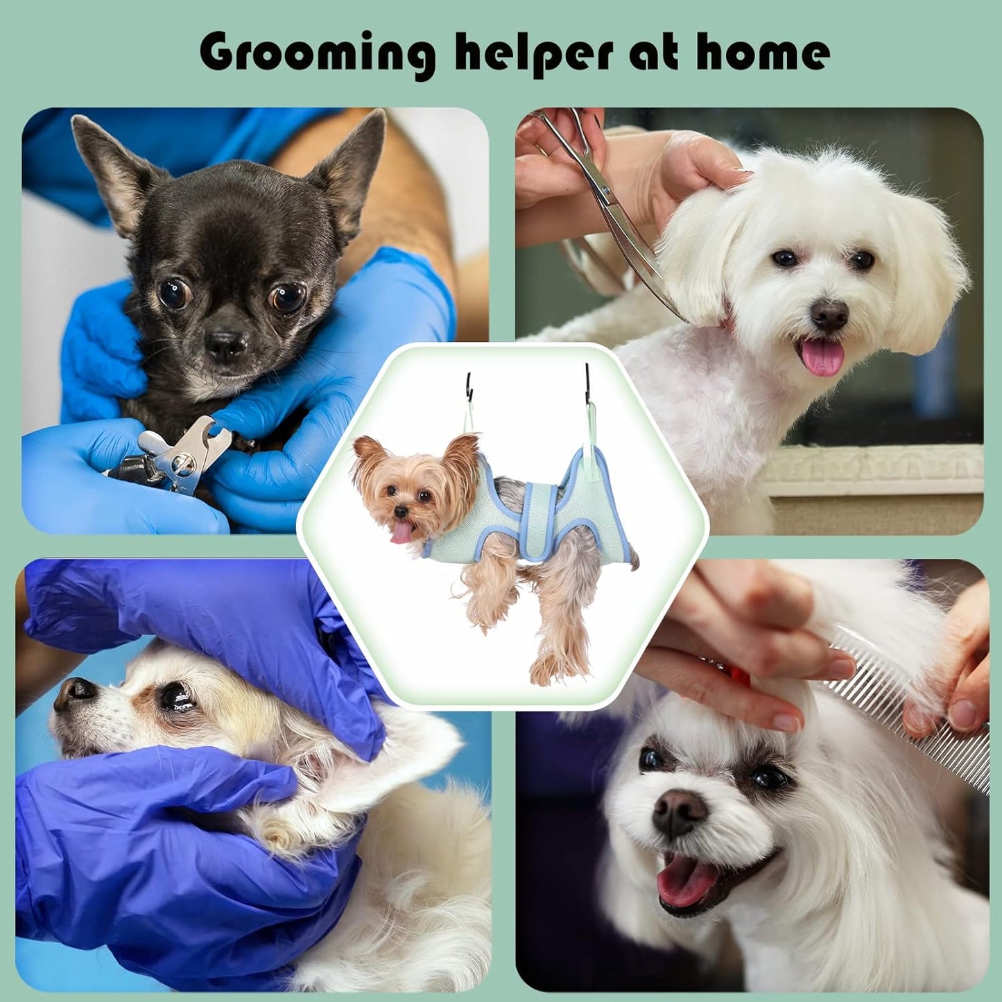 Guzekier Dog Grooming Hammock Harness for Dogs, Dog Nail Clipper