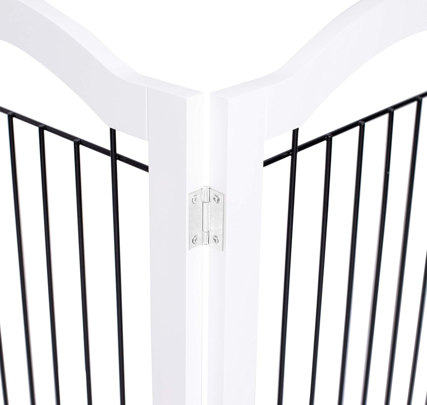 Internet's Best Wire Dog Gate with Arched Top - 4 Panel - 30" Tall - White